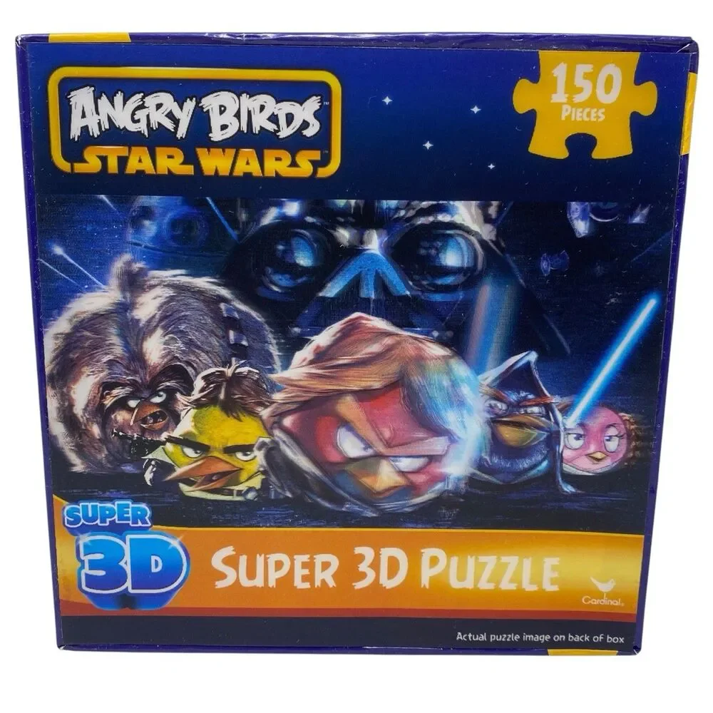 Angry Birds Star Wars Jigsaw Puzzle Super 3D 150 Piece Cardinal Darth Vader New
